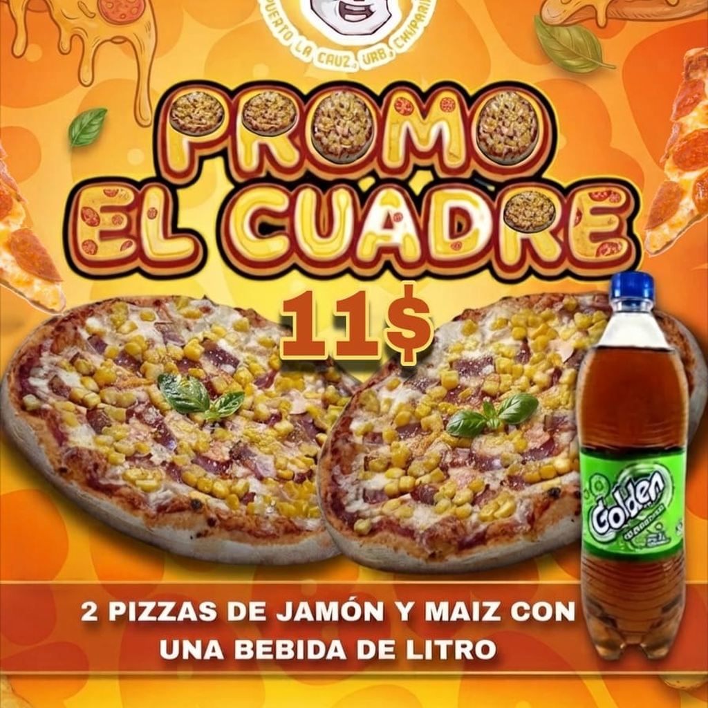 Promo el Cuadre (2 Pizzas + 1 refresco)