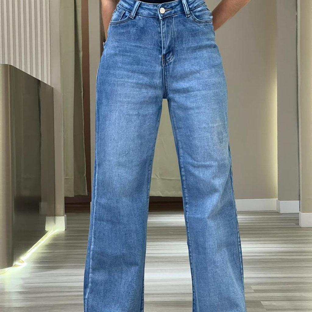 JEANS WEDE LEG PRELAVADO #1385