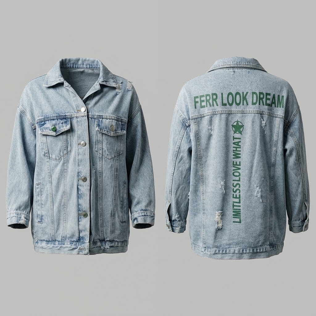 Chaqueta Vaquera Oversize con Detalles Desgastados