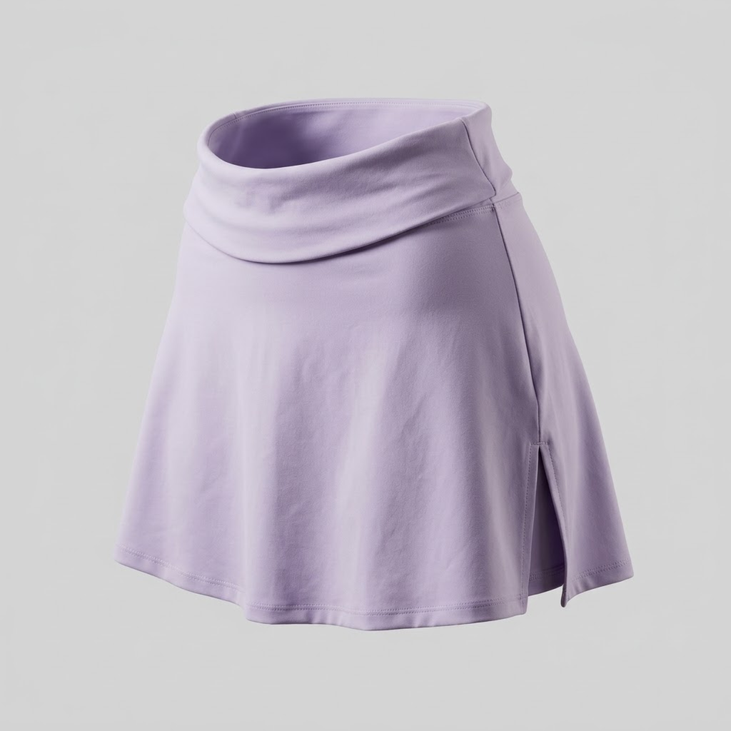 Falda Deportiva Lavanda con Abertura Lateral