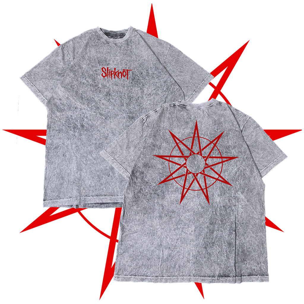 Camisa Regular Fit Slipknot Acidwash Gris (Nanograma)