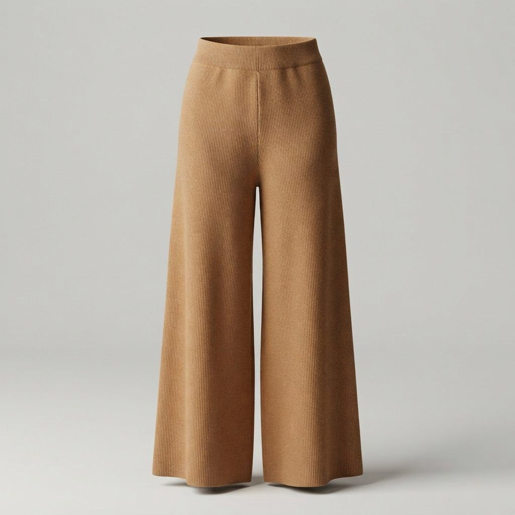 Pantalón Tejido Camel Acanalado