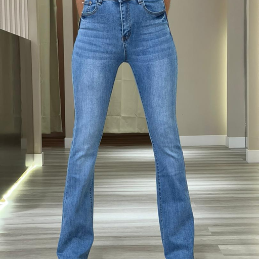 JEANS  SLIM FLARE STRECH  . PRELAVADO AZUL CLARO- Z-10276