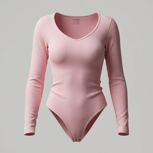 Body rosado manga larga 